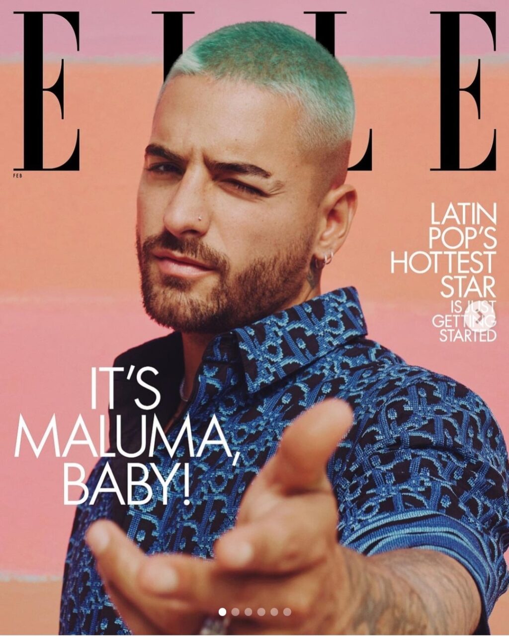 Maluma hace historia: primer hombre en ser portada de la Revista Elle »  Hora en Punto